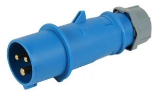 ENCHUFE 16A 2P+T 250V AZUL 6H IP44