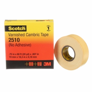 CINTA AISLANTE CAMBRIC SIN ADHESIVO 2510 3/4" X18MTS