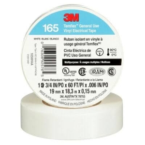 CINTA AISLANTE TEMFLEX 165 VINILO 3/4&QUOT;X 18MTS BLANCO