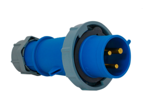 ENCHUFE 32AMP 2P+T 250V AZUL 6H IP67
